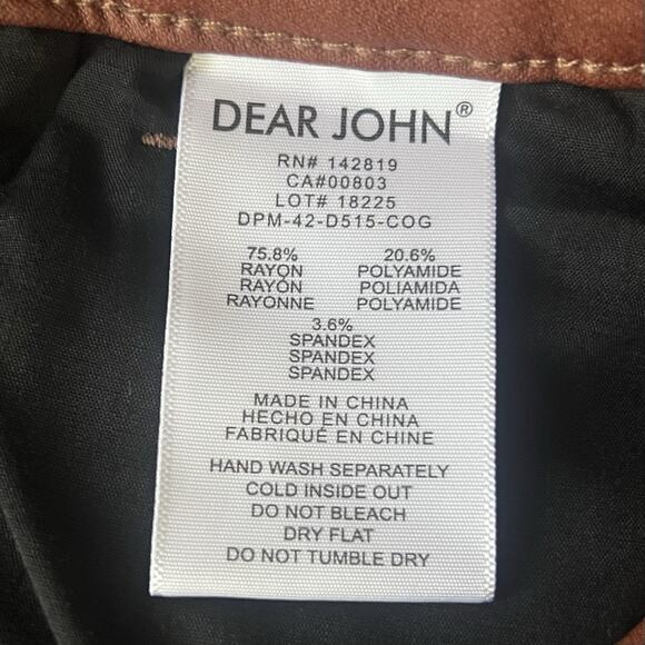 Dear John Jaxytn Cognac Brown Mid Rise Side Slit Bootcut Pants - Picture 8 of 8